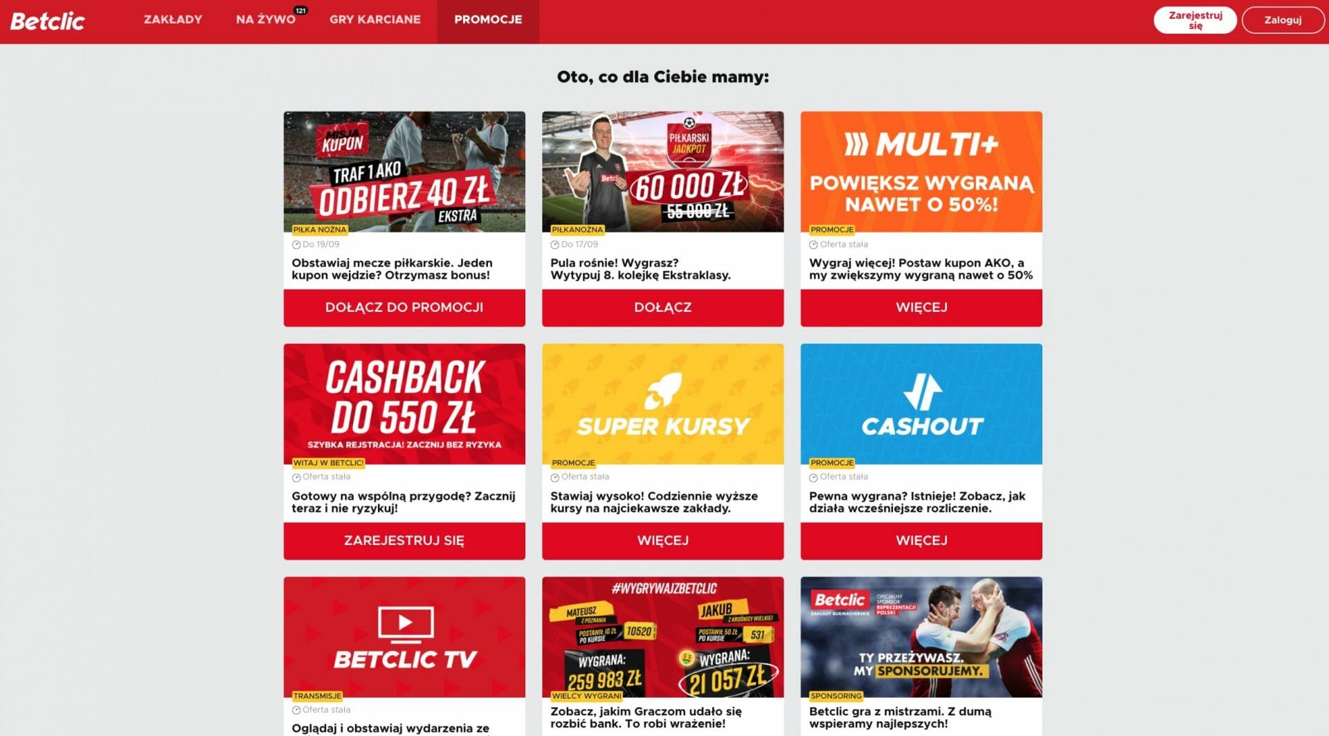 Betclic promocje