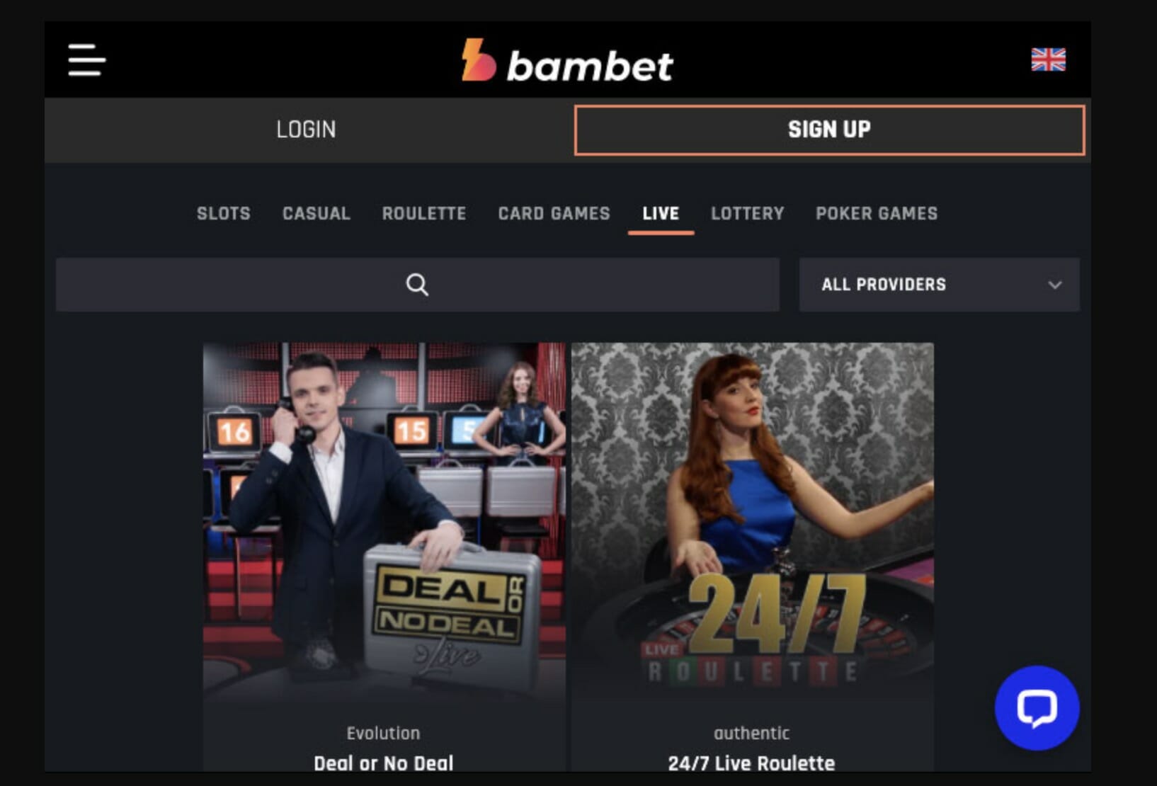 BamBet app live