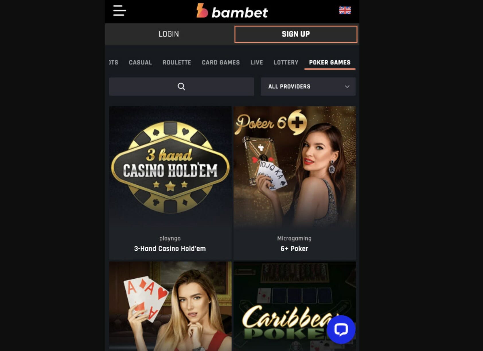 BamBet app poker games