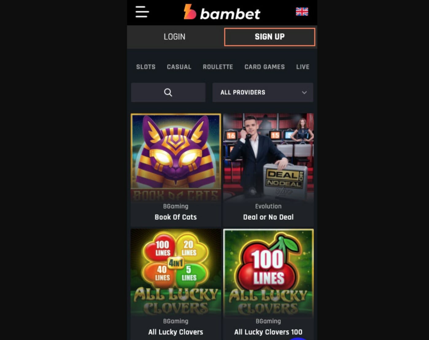 BamBet app slot