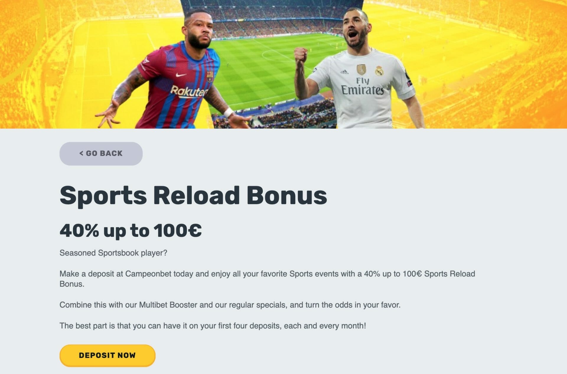 CampeonBet sport reload bonus