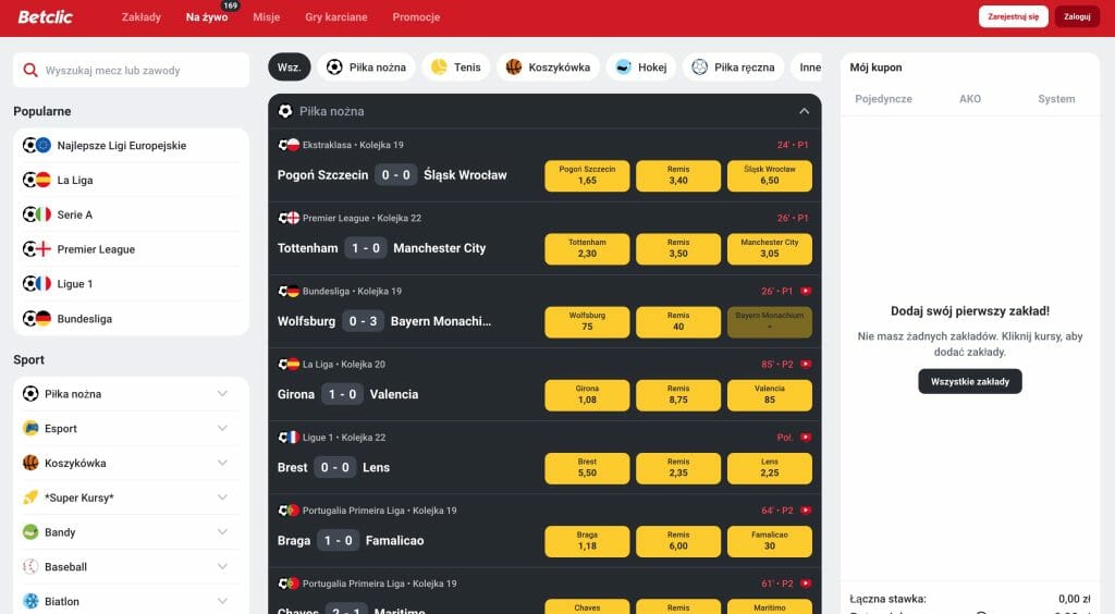 BetClic na zywo