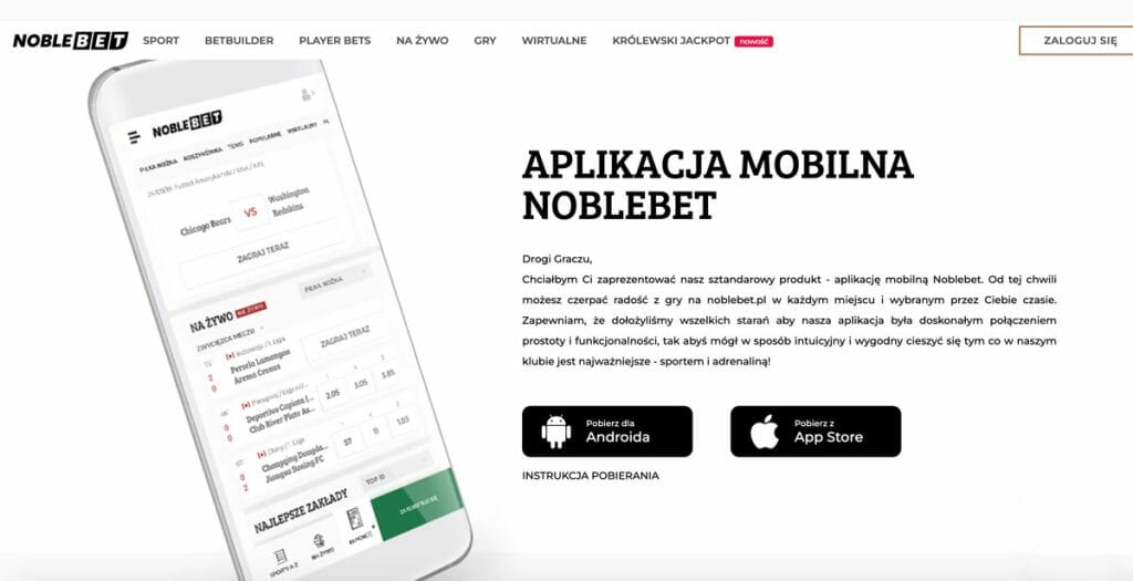 NobleBet aplikacja mobilna